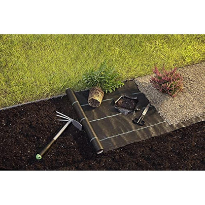GardenMate 2m x 20m sheet woven weed control fabric - UV stabilised 100gsm landscape ground cover membrane…