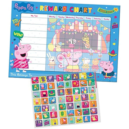 Paper Projects 01.70.30.021 Peppa Pig Everyday Reward Chart and 56 Sparkly Stickers, 29.7cm x 42cm