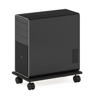 Furinno ECON Printer Stand, Under Desk Printer Stand, Printer Table with Wheels, for CPU, Office Supplies, Home Office, Espresso