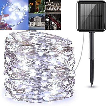 Arkim 2PACKS-200LED Solar String Lights,solar lights outdoor garden Waterproof Copper Wire Lights, Fairy Lights, for Garden Patio Yard Home Wedding