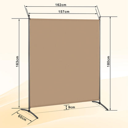 Angel Living 1 Panel Room Divider, Privacy Screen Composed of Polyester Fabric and Sturdy Iron Frame