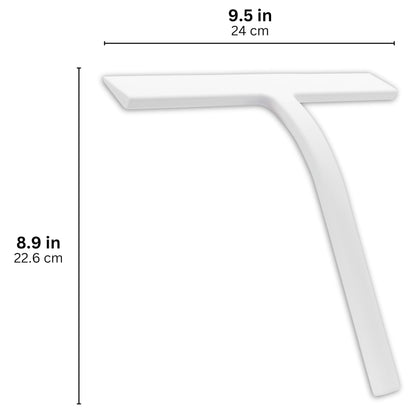 Yew Design 23 cm Squeegee Set with Over Wall Hanger, Suction Cup, and Hook, Glass Cleaning Squeegee for Shower Doors, Windows, Glass Doors, Bathrooms