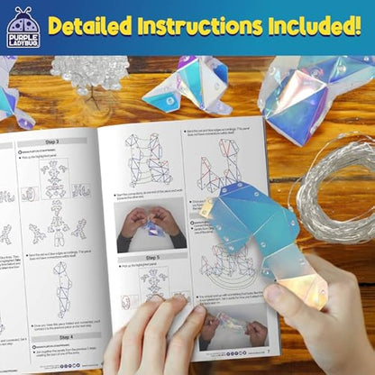 PURPLE LADYBUG Prismic Make Your Own 3D Light Up Bear Craft Kit - Girls Birthday Presents, Great Gifts for 12 Year Olds Girls, Tween Girls Gifts, Teenage Girls Gifts Age 13, Gifts for Teenage Girls