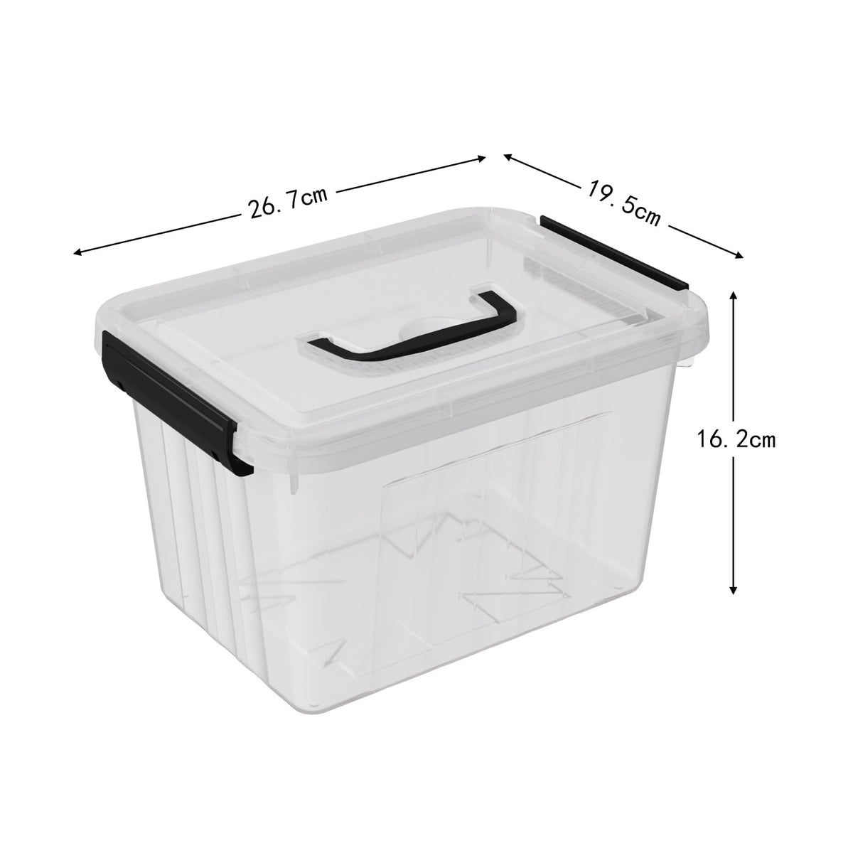 Annkky 6 Liter Small Plastic Storage Box with Lid, Clear Lidded Boxes