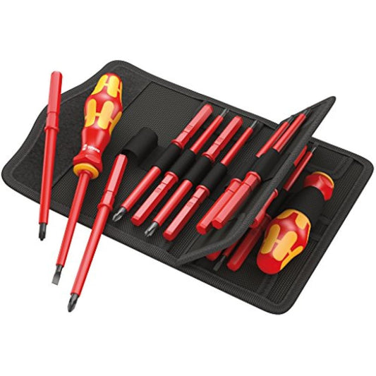 Wera 05347107001 "Kraftform Kompakt" VDE 60 i/62 i/65 Changeable Blade - Silver (18-Piece)