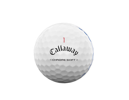 Callaway Golf Chrome Soft Premium Tour Golf Ball 2024 White Triple Track