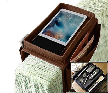 Sofa Armchair Organiser TV Remote Control Organizer Couch Caddy Arm Rest Bag Holder Sofa Tray Remote Caddy Chair Couch Storage 6 Pocket Armchair
