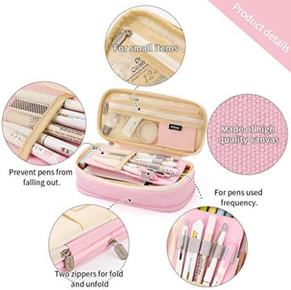 EASTHILL Big Capacity Pencil Pen Case Office College School Large Storage High Capacity Bag Pouch Holder Box Organizer