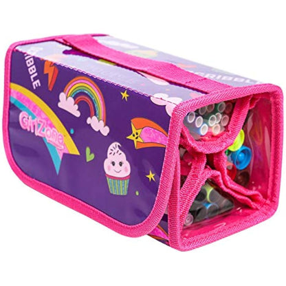 GirlZone Arts and Crafts Fruit Scented Markers and Pencil Case for Girls, Awesome Kids Colouring Pens Kit and Creative Gifts for 10 Year Olds Girls