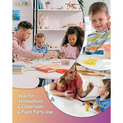 Nicpro 14 Colors Large Washable Paint Set for Kid (16.9 oz,500 ml), Acrylic Bulk Paint Supplies Non Toxic Children for Art, Craft DIY, Poster & Finger Paint, School, Home,Classroom