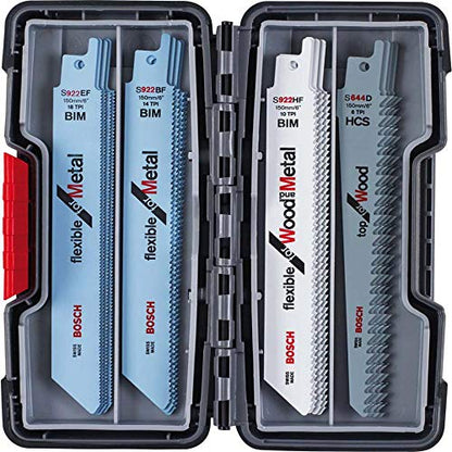Bosch Professional 20-Piece Recip Saw Blades Tough Box for Wood and Metal Set (for Wood and Metal, Accessories for Recip Saws)