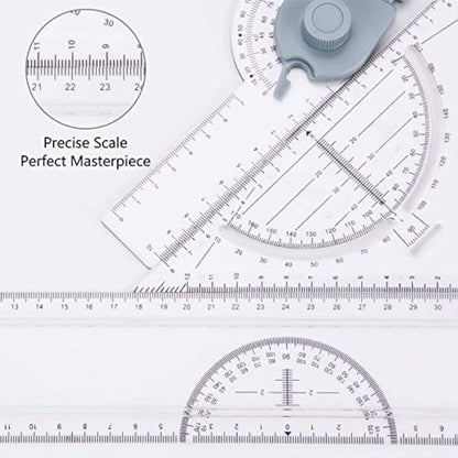 Preciva A3 Drawing Board, A3Drawing Table, Multi-function Technical Drafting Tables Metric System 51 * 36.5cm with Parallel Motion Accessories, Adjustable Angle