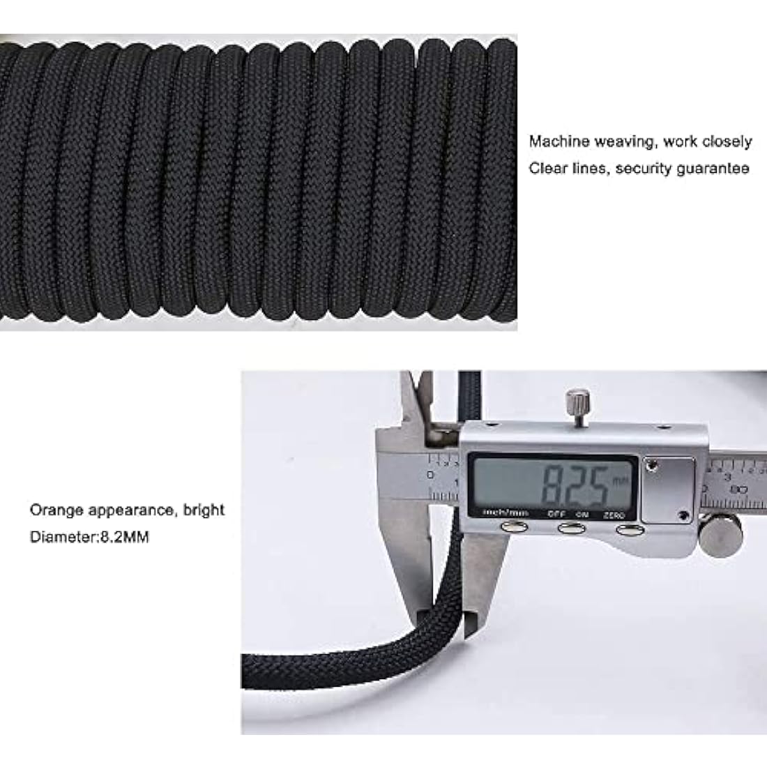 X XBEN Multi-use 8mm 10m/20m/30m/50m/70m Outdoor Rope Home Emergency Escape Rope, Multifunctional Cord Safety Rope for Magnetic Fishing Hiking Caving Camping Rescue Tree Climbing