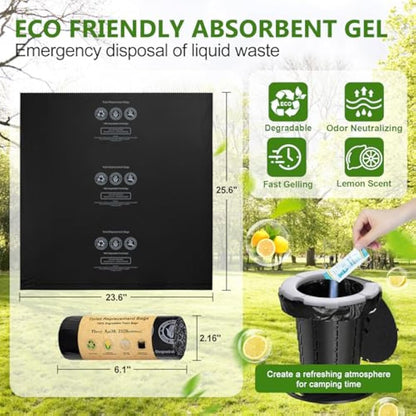 BLIKA Upgraded Retractable Portable Toilet with Cushion