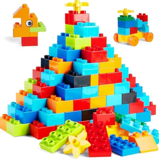 WYSWYG Classic Big Building Block Set, Large 240 Pieces Building Bricks, Compatible with All Major Brand Bulk Bricks, Toddler STEM Toys for Boys Girls Age 3 4 5 6 Years Old