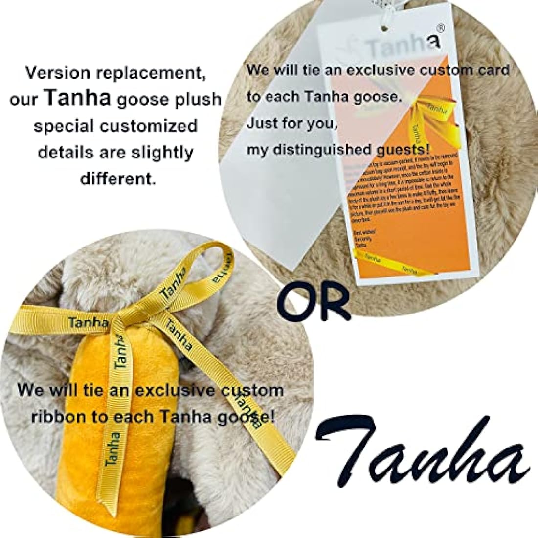 Tanha Goose Plush Stuffed Animals (Brown, 190cm/75inch)