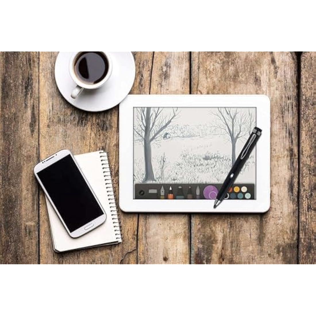 Broonel Black Fine Point Digital Active Stylus Pen - Compatible With ASUS C433 Full HD 14 Inch Touchscreen ChromeBook Flip
