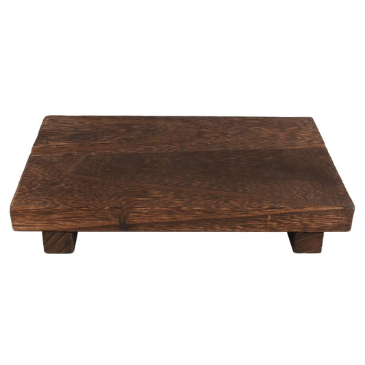 Tiardey Dark Brown Wood Soap Tray for Kitchen Sink and Bathroom Counter Rustic Wooden Trays for Soap Display Vanity Counter Sink