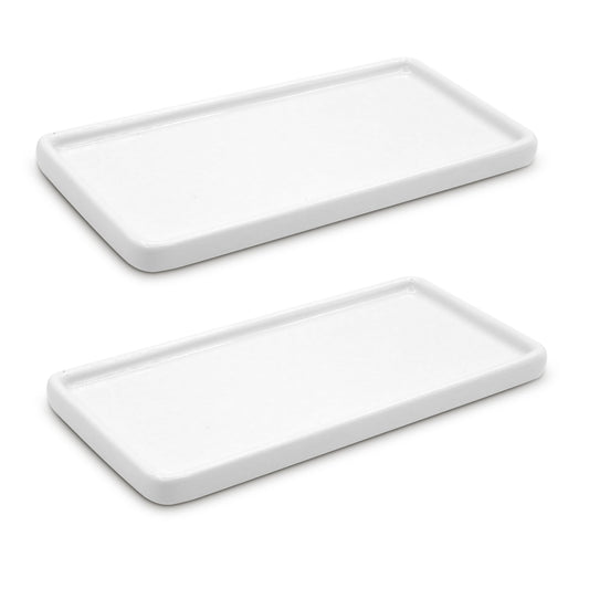 LoeJan 6" Bathroom Tray, Ceramic Vanity Dish for Counter Kitchen Soap Perfume Candle, Small Organizer Plate for Home Decor Plant