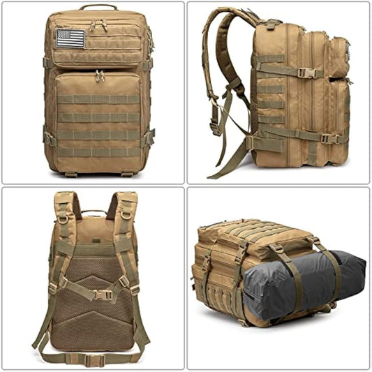 G4Free 40L Molle Backpack Large Pack Molle Shoulder Bag Rucksacks Daypack for Outdoor Hiking Camping Trekking Hunting