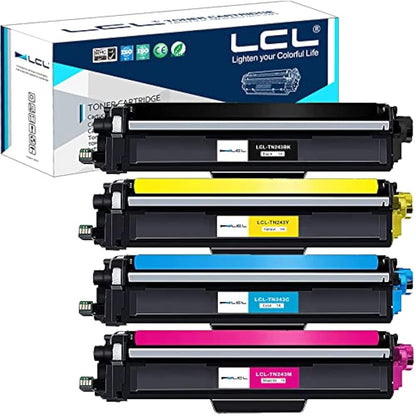 LCL Toner Cartridge TN243 TN-243 TN-243BK TN243BK TN243C TN243M TN243Y (1Black 1Cyan 1Magenta 1Yellow) Replacement for Brother HL-L3210CW HL-L3270CDW MFC-L3710CDW MFC-L3750CDWHL-L3230CDW HL-L3270CDW