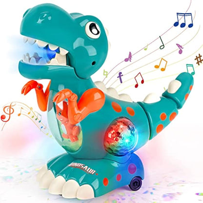 DINORUN Baby Toys Crawling Walking Dinosaur Toys With Musical Light for Boys And Girls Baby Sensory Sound Toys Toddler Birthday Gifts