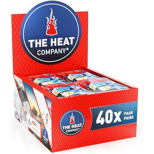 THE HEAT COMPANY Toewarmers - 5, 15 or 40 Pairs - EXTRA WARM - Adhesive - Foot Warmers - 8 Hours Warm Feet - Instant Heat - Air Activated - Purely Natural