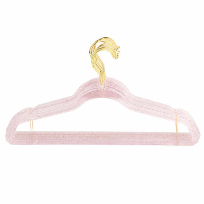 10Pcs Transparent Glitter Hangers Crystal Seamless Clothes Racks