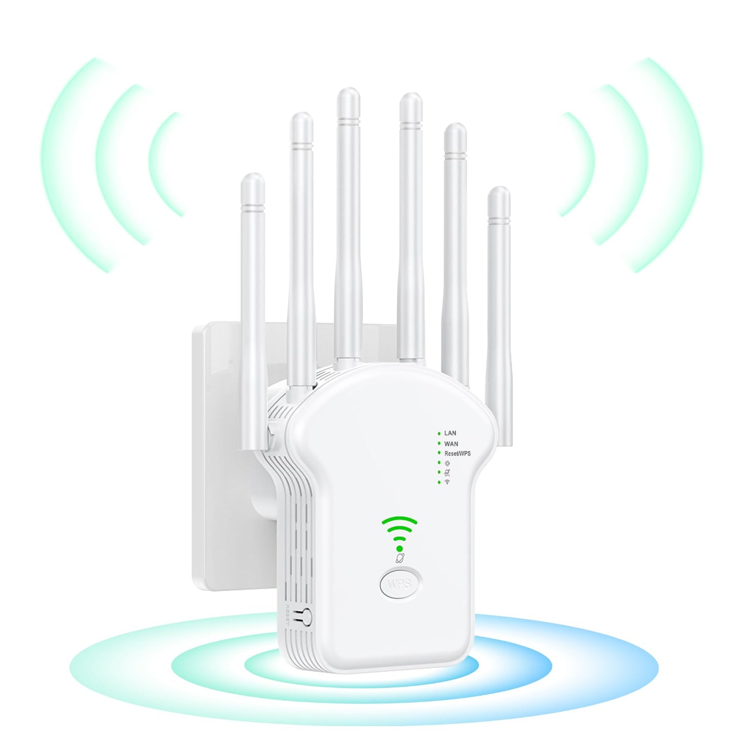 2025 Newest WiFi Extender Booster, 300Mbps WiFi Booster Range Extender,WiFi Repeater with Ethernet Port,6 *Antennas Wireless Internet Repeater Greater