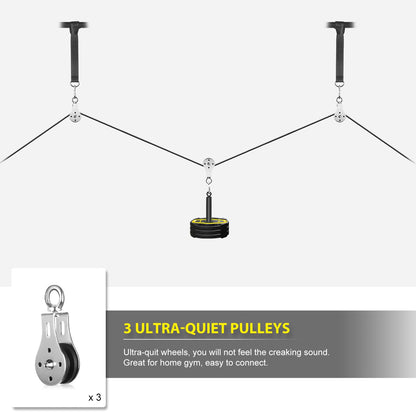 Cable Pulley System, DIY Weight Pulley System for Gym Triceps Pulley System Attachment Home Gym Equipment for Lat Pull Down, Arm Workout