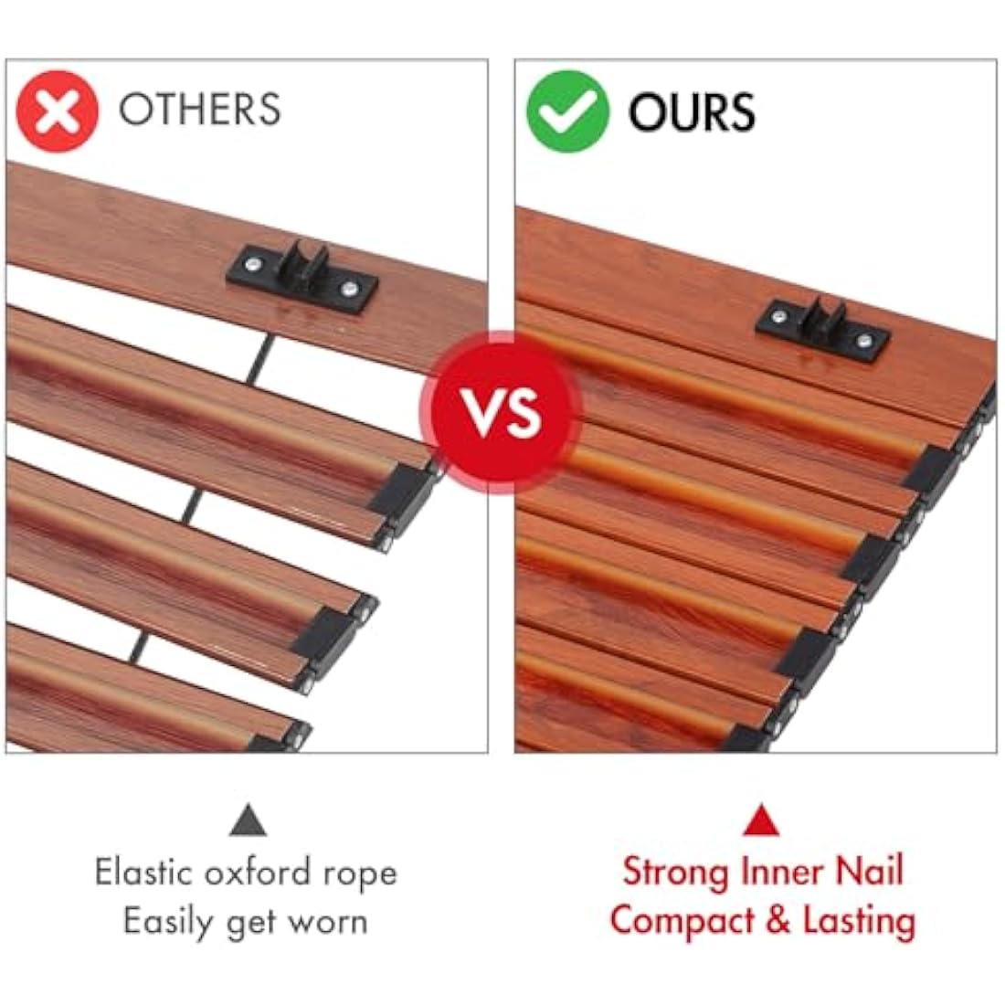 Portal Aluminium Folding Camping Table 70x70cm Square Roll Up Top 4 Person Compact Garden Table with Carry Bag for Picnic Camp Backyard BBQ