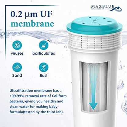 Maxblue Filter Cartridge, Compatible with Tommee Tippee® Closer to Nature® Perfect Prep® Machine, Reduce PFAS, PFOA/PFOS (4)