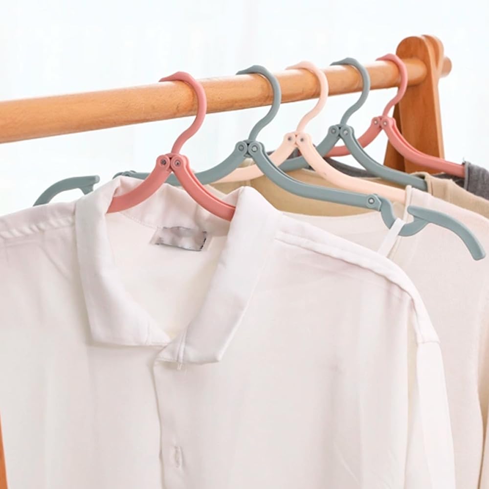 Armo® Pack Of 12 Foldable Travel Hanger Folding Clothes Shirts Dress Coat Portable Hanger