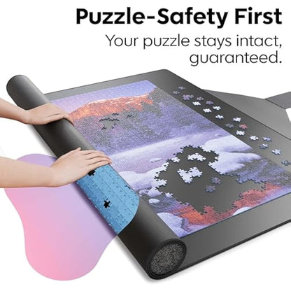 Puzzlup Jigsaw Mat 3000 Pieces - 95 X 150 cm (37 x 59 Inches) - Non Slip Roll Up Foam Puzzle Mat - Suited for Puzzles of 500, 1000, 1500, 2000 or 3000 pieces - Portapuzzle With Gift Packaging