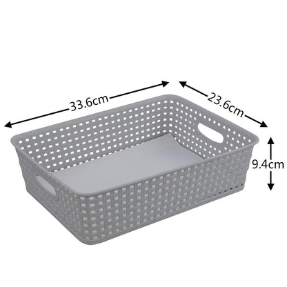 Gitany 6 Pack Desktop Storage Baskets, Plastic Office Baskets, A4 Storage Tray