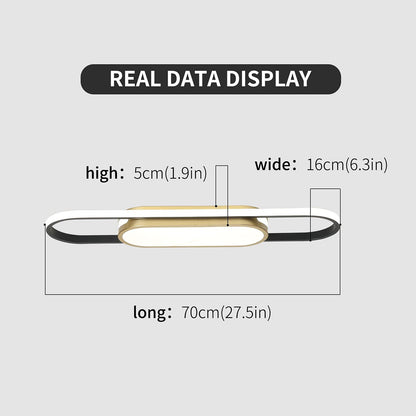 Oninio Modern Linear LED Ceiling Light 70cm Ceiling Lamp Dimmable Ceiling Lights with Remote Control Chandelier Ceiling Light for Living Room,