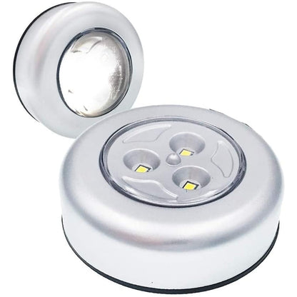 6 Pack Ilyever LED Battery-Powered Wireless Night Light Stick-on Push Lamp for Closets, Cabinets, Counters, or Utility Rooms - Cordless Tap Touch