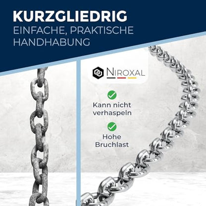 8-Meter 6-mm Thick Stainless Steel Chain V4A Short-Linked from NietFullThings on Piece Anchor Chain DIN 5685 DIN 766 8-m