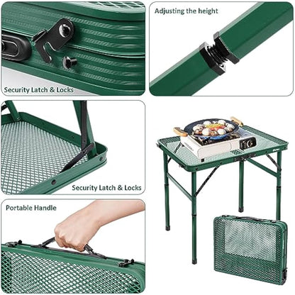 E EASTSTORM Camping BBQ Table Outdoor Folding Picnic Table 23.6”x 15.7”- Portable, Compact & Foldable for Easy Storage - Great for Picnic, Garden, Patio, Dining, Party, Market