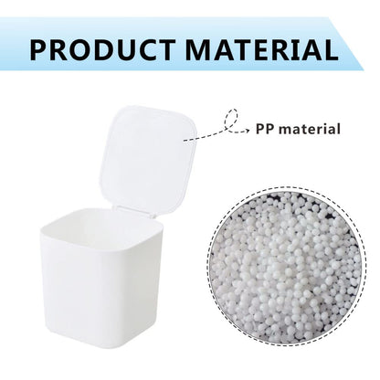 PingYanXing Desktop Bin Plastic Desktop Trash Bin Mini Desktop Wastebasket with Lid for Home Bedroom Kitchen Countertop Office - White