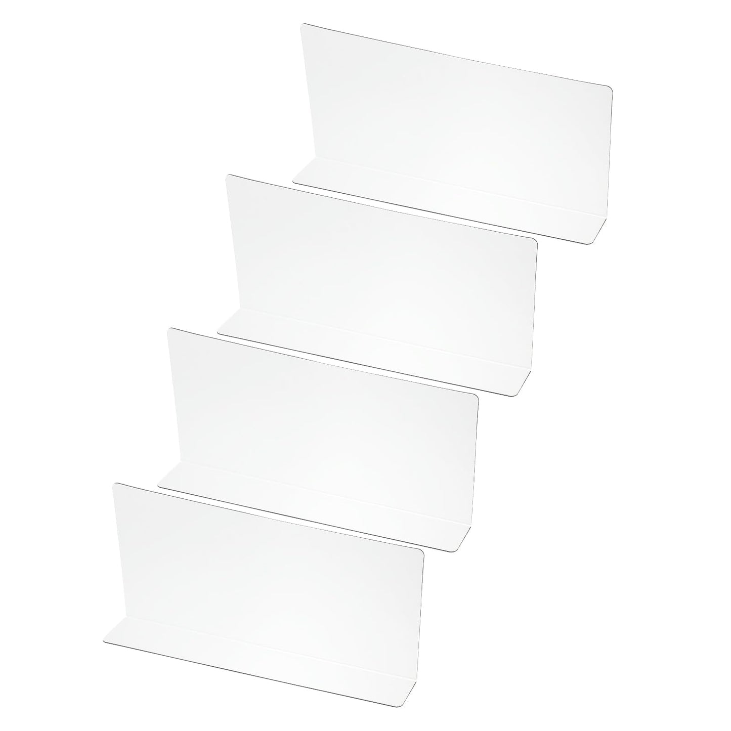 PATIKIL 4 Pack Shelf Dividers for Closet Organization, 9.9x1.6x4.8 Acrylic Closets Separator Kitchen Cabinet Shelves Under Bed Blocker for Bedroom