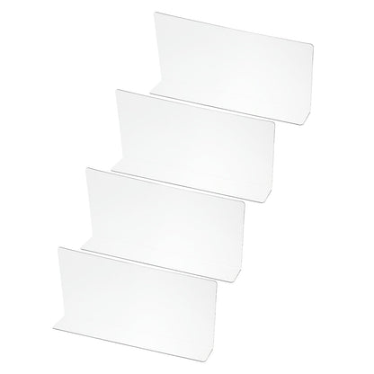 PATIKIL 4 Pack Shelf Dividers for Closet Organization, 9.9x1.6x4.8 Acrylic Closets Separator Kitchen Cabinet Shelves Under Bed Blocker for Bedroom