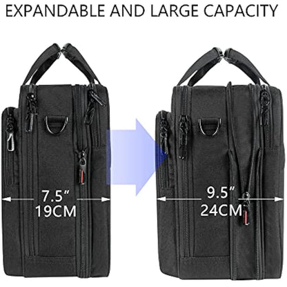 VANKEAN Laptop Briefcase for Men Women, Fits Up to 17.3 Inch Laptops Premium Shoulder Bag with Strap Expandable Messenger Bag, Water-Repellent Laptop Case Computer Bag for Travel/Business/School