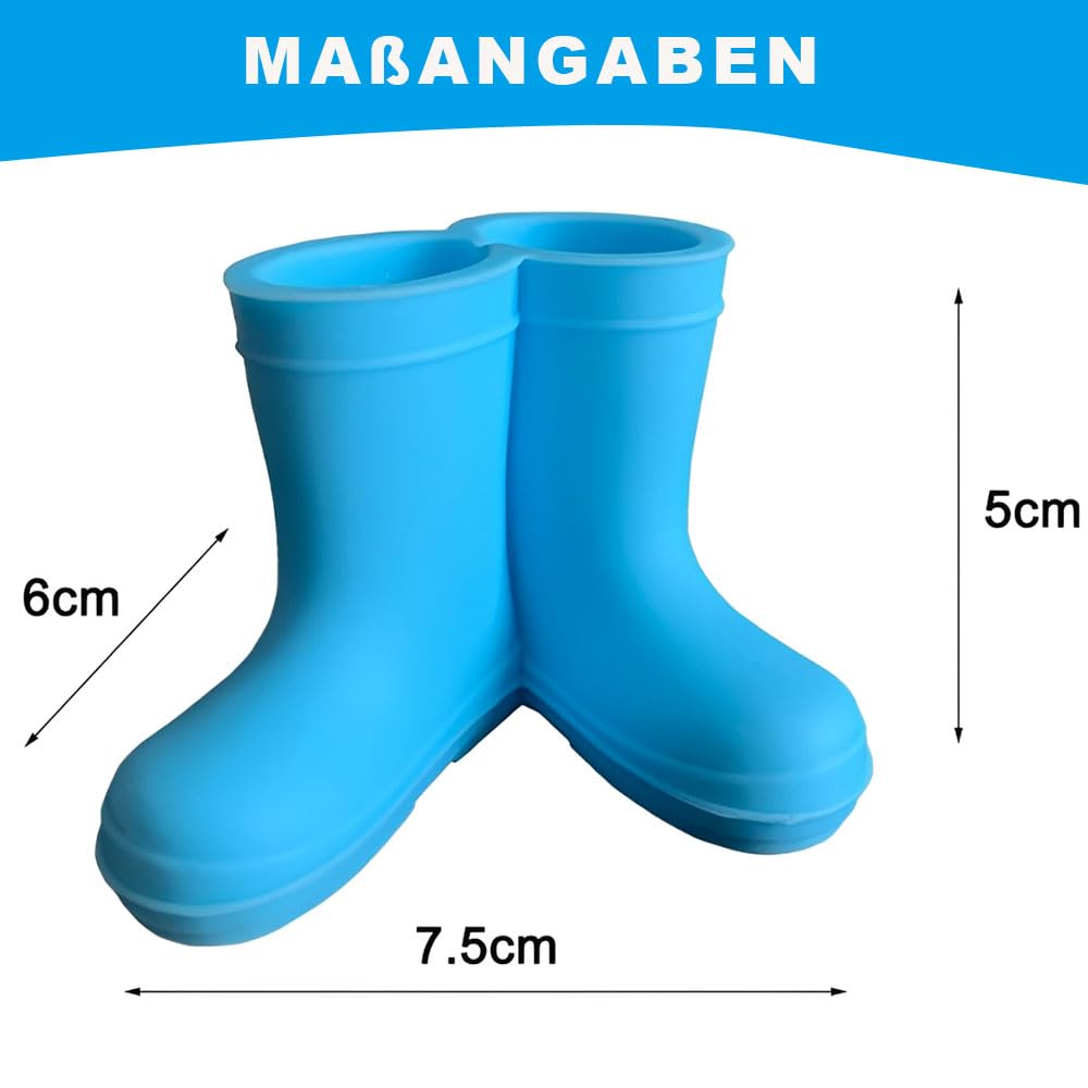 KOMUNJ 3 Packs Rain Boots Toothbrush Holder Silicone Toothbrush Holder Cute Boot Design Toothbrush Holder for Kids Safety Razor Stand Multipurpose