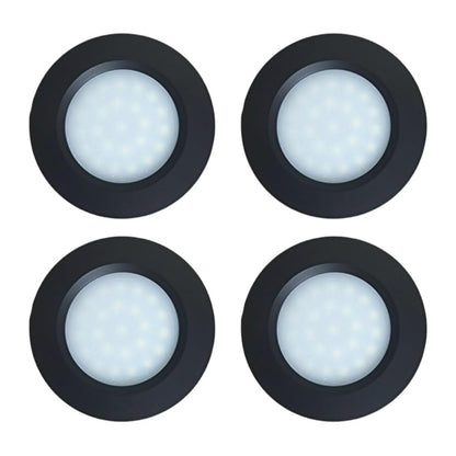 MARVIX 4 x LED 12V Spot Lights Touch Controlled ON/OFF Switch Dimmable Caravan Motorhome Boat Black Downlights Warm White 3000k