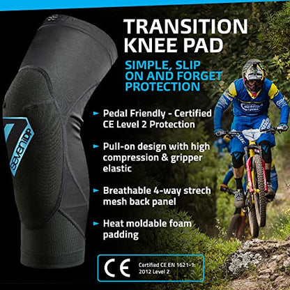 7 IDP Transition Knee Pads - Black/Blue (XL)