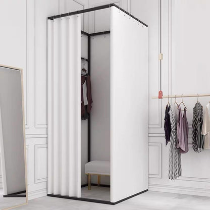 Changing Room for Clothing Store, Mobile Fitting room with shading curtain, Foldable Temporary Privacy Protection dressing Room for Mall, Office
