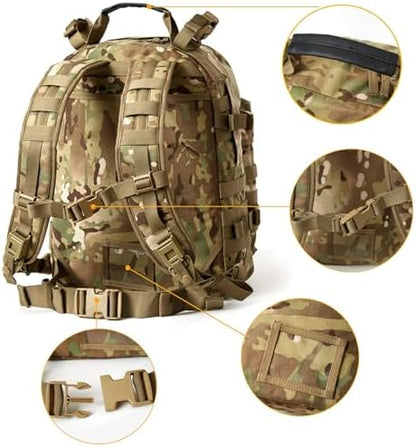 MT Military Army MOLLE 2 Tactical Assault Backpack, Rifleman 3 Day Pack, Medium Rucksack Multicam Camo
