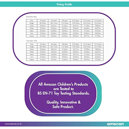 amscan (PKT) (Fix 8/8**(25) (9906058) Child Boys Batman Classic Costume (10-12yr) - (BL1238)