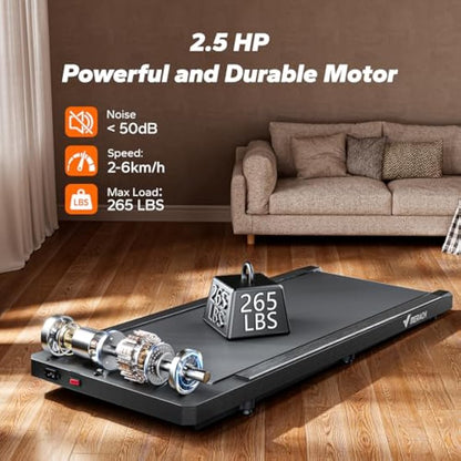 MERACH Walking Pad, Under Desk Treadmill, Portable Mini Treadmills for Home, Seamless One-Piece Molding Design, 265LBS Walkpad with Remote Control, APP, LED Display